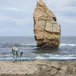 2015-04-26 - The making of (zie volgende foto)<br/>Playa de Arnia - Liencres - Spanje<br/>Canon PowerShot SX1 IS - 13 mm - f/4.0, 1/1000 sec, ISO 80