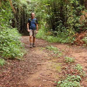 2022-11-07 - Wouter in het bos<br/>Laurierbos Los Tilos - bij Los S - La Palma - Canarische eilanden - Spanje<br/>Canon PowerShot SX70 HS - 8.5 mm - f/4.5, 0.01 sec, ISO 640