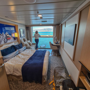 2023-09-14 - Onze hut aan boord - wat een luxe<br/>Faxagarður Cruise Terminal - Reykjavik - IJsland<br/>SM-G981B - 2.2 mm - f/2.2, 0.01 sec, ISO 80