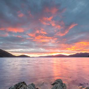 2016-10-19 - Zonsondergang aan het Loch Linnhe<br/>Loch Linnhe - Onich - Schotland<br/>Canon EOS 5D Mark III - 16 mm - f/16.0, 3.2 sec, ISO 100