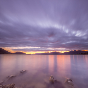 2016-10-19 - Lange sluitertijd opname van de zonsondergang<br/>Loch Linnhe - Onich - Schotland<br/>Canon EOS 5D Mark III - 16 mm - f/8.0, 141 sec, ISO 100