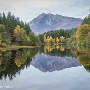 2016-10-20 - Weerspiegeling van de bomen en berg<br/>Glencoe Lochan - Glencoe - Schotland<br/>Canon EOS 5D Mark III - 50 mm - f/8.0, 0.05 sec, ISO 400