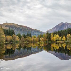 2016-10-20 - Weerspiegeling van de bomen en bergen<br/>Glencoe Lochan - Glencoe - Schotland<br/>Canon EOS 5D Mark III - 38 mm - f/8.0, 0.02 sec, ISO 400
