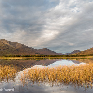 2016-10-20 - Het warm-gekleurde riet steekt mooi af<br/>Kilchurn Castle - Lochawe - Schotland<br/>Canon EOS 5D Mark III - 24 mm - f/11.0, 0.04 sec, ISO 400