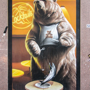 2016-10-22 - Muurschldering Argyle Street Cafe - door SMUG<br/>Argyle street - Glasgow - Schotland<br/>Canon PowerShot SX1 IS - 8.3 mm - f/3.5, 1/13 sec, ISO 200