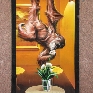 2016-10-22 - Muurschldering Argyle Street Cafe - door SMUG<br/>Argyle street - Glasgow - Schotland<br/>Canon PowerShot SX1 IS - 12.6 mm - f/4.0, 1/125 sec, ISO 125