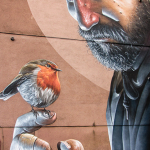 2016-10-22 - Muurschildering Saint Mungo - door SMUG<br/>Highstreet - Glasgow - Schotland<br/>Canon PowerShot SX1 IS - 8.5 mm - f/3.5, 1/80 sec, ISO 80