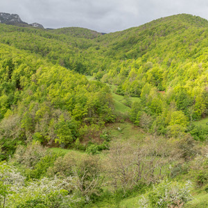 2015-05-04 - De zon kwam eventjes door een wolk heen<br/>Picos de Europa - Fuente De - Spanje<br/>Canon EOS 5D Mark III - 24 mm - f/8.0, 1/40 sec, ISO 200