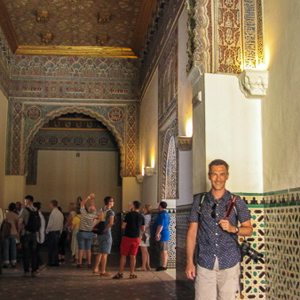 2017-05-07 - Wouter in het zonnetje<br/>Real Alcázar de Sevilla - Sevilla - Spanje<br/>Canon PowerShot SX1 IS - 6.2 mm - f/3.2, 1/8 sec, ISO 200