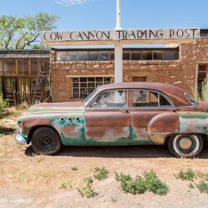 2014-07-10 - Net als 10 jaar geleden stond deze er nog<br/>Cow Canyon Trading Post - Bluff - Verenigde Staten<br/>Canon EOS 5D Mark III - 24 mm - f/8.0, 1/160 sec, ISO 200
