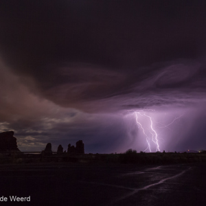 2014-07-10 - Stevig onweer in Arches<br/>Arches National Park - Moab - Verenigde Staten<br/>Canon EOS 5D Mark III - 16 mm - f/11.0, 80 sec, ISO 200