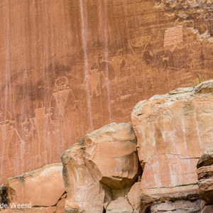 2014-07-15 - Rock art van lang geleden<br/>Capital Reef National Park - Torrey - Verenigde Staten<br/>Canon EOS 5D Mark III - 200 mm - f/8.0, 1/80 sec, ISO 200
