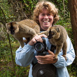 2013-07-25 - Bruine maki of  Zwartkopmaki - Common Brown Lemur (Eulemur fulvu<br/>Vakoma Lodge - Andasibe - Madagaskar<br/>Canon EOS 7D - 28 mm - f/4.0, 1/200 sec, ISO 400