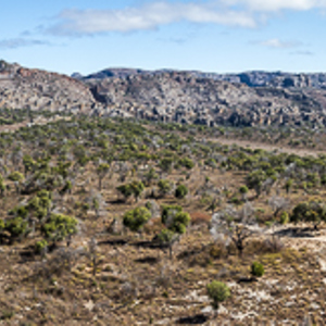 2013-08-02 - Panorama van de vallei tussen de rotsbergen<br/>Isalo NP - Ranohira - Madagaskar<br/>Canon EOS 7D - 24 mm - f/4.5, 1/400 sec, ISO 160