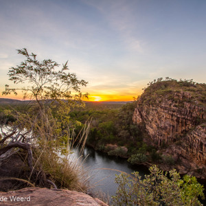 2011-07-27 - Zonsondergang bij de Katherine Gorge<br/>Katherine River and Gorge - Nitmiluk (Katherine Gorge) Natio - Australië<br/>Canon EOS 7D - 10 mm - f/11.0, 0.05 sec, ISO 200