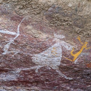 2011-08-02 - Aboriginal rotskunst:<br/>Anbangbang Rockshelter - Kakadu National Park - Australië<br/>Canon EOS 7D - 88 mm - f/4.0, 0.05 sec, ISO 800