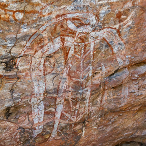 2011-08-02 - Aboriginal rotskunst:<br/>Anbangbang Rockshelter - Kakadu National Park - Australië<br/>Canon EOS 7D - 32 mm - f/4.0, 0.01 sec, ISO 400