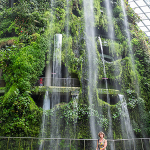 2018-11-19 - Waterval in de Cloud forest dome<br/>Gardens by the bay - Cloud fores - Singapore - Singapore<br/>Canon EOS 5D Mark III - 24 mm - f/5.0, 0.05 sec, ISO 200