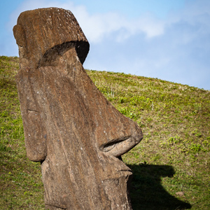 2010-07-28 - Stoer hoofd in de zon<br/>Rano Raraku - Chili - Paaseiland<br/>Canon EOS 50D - 220 mm - f/8.0, 1/640 sec, ISO 200