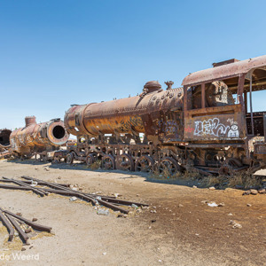 2019-09-15 - Cementerio de Trenes de Uyuni - het grootste treinenkerkhof ter <br/>Cementerio de trenes - Uyuni (Thola Pampa) - Bolivia<br/>Canon EOS 5D Mark III - 24 mm - f/8.0, 1/80 sec, ISO 200