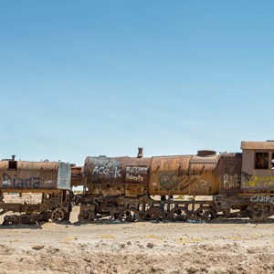 2019-09-15 - Een bijzonder decor, zo in de kale vlakte<br/>Cementerio de trenes - Uyuni (Thola Pampa) - Bolivia<br/>Canon EOS 5D Mark III - 58 mm - f/8.0, 0.01 sec, ISO 200