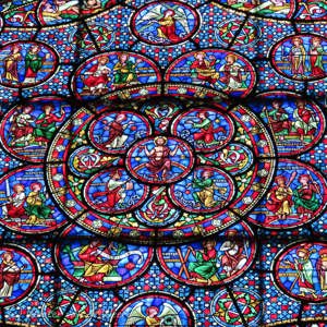 2020-07-22 - Fraai glas-in-lood<br/>Eglise Notre-Dame - Dijon - Frankrijk<br/>Canon PowerShot SX70 HS - 25.4 mm - f/5.0, 1/60 sec, ISO 400