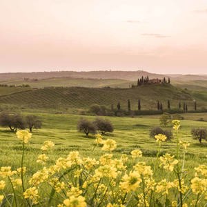 2013-04-29 - Panorama van het Toscaanse landschap<br/>Val d'Orcia - Pienza - Italië<br/>Canon EOS 7D - 28 mm - f/16.0, 0.5 sec, ISO 100