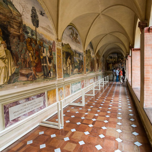 2013-04-30 - In sneltreinvaart mochten we de schilderingen nog even bekijken<br/>Monte Olivieto Maggiore - Àsciano - Italië<br/>Canon EOS 7D - 10 mm - f/8.0, 1/40 sec, ISO 800