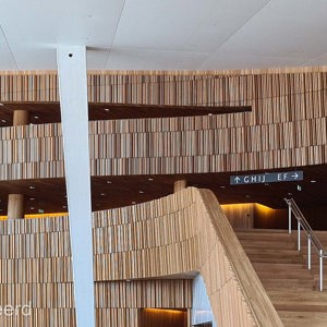 2022-07-11 - Prachtige houten aankleding in het opera-gebouw<br/>Operagebouw - Oslo - Noorwegen<br/>SM-G981B - 5.4 mm - f/1.8, 1/125 sec, ISO 50