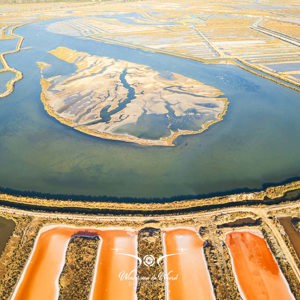 2023-05-07 - Eiland met flamingos tussen de zoutpannen (drone)<br/>Cádiz - Spanje<br/>FC3582 - 6.7 mm - f/1.7, 1/1250 sec, ISO 120