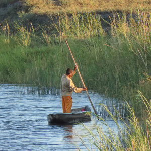 2024-04-28 - Het lijkt een wiebelig bootje, tussen de nijlpaarden<br/>Chobe NP - Botswana<br/>Canon PowerShot SX70 HS - 247 mm - f/6.5, 1/160 sec, ISO 200
