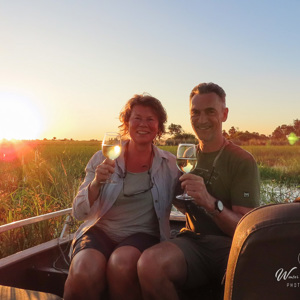 2024-04-29 - Proost op weer een geweldige dag en zonsondergang<br/>Kala Camp - Okavango Delta - Botswana<br/>Canon PowerShot SX70 HS -  - , , ISO 100